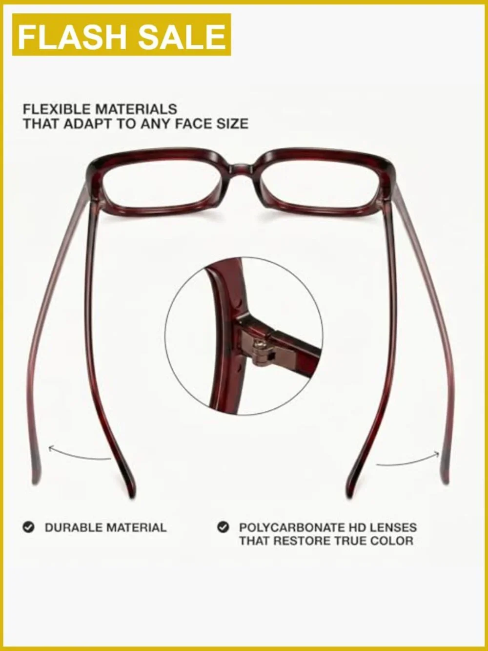 Oversized Retro Blue Light Glasses, Anti-Glare Computer Eyewear